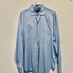 Egara Men’s long sleeve blue dress shirt nwot XXL